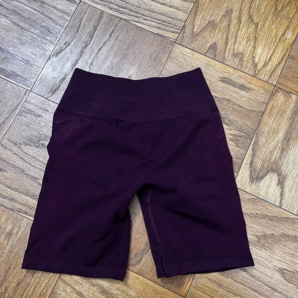 Alphalete black cherry amplify bike shorts